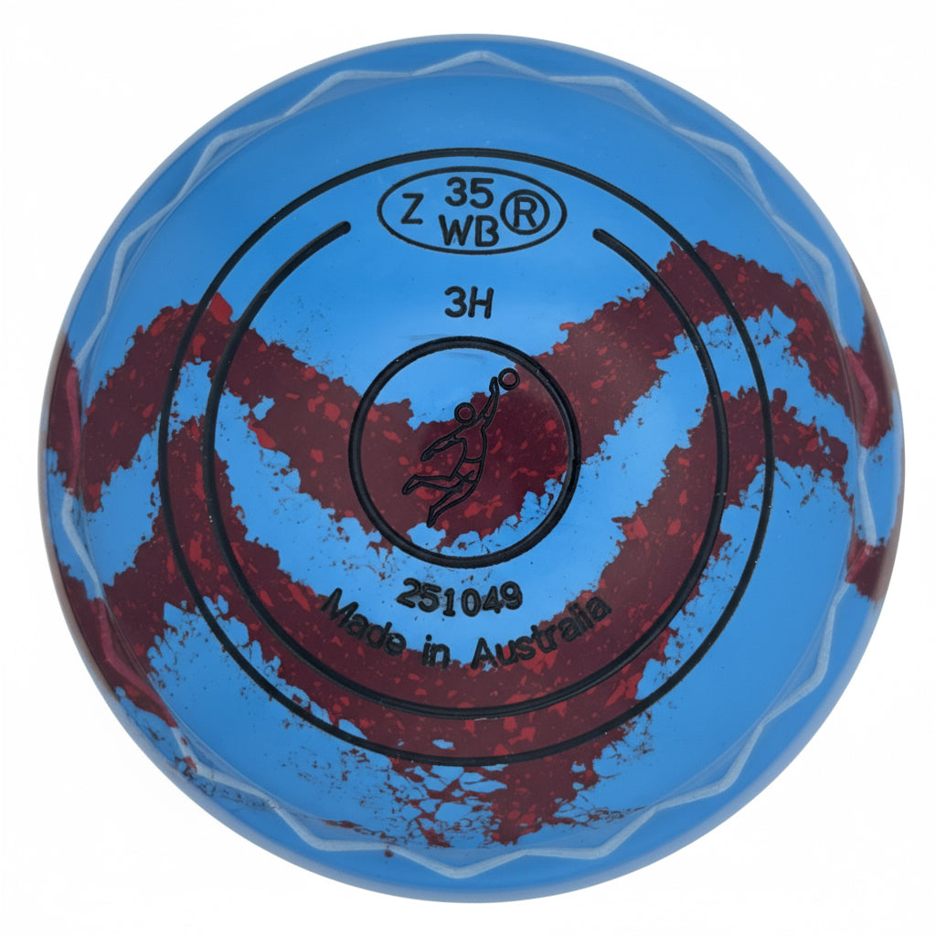 Aero Quantum 3H Solid Blue - Maroon Swirl Z-Scoop Dunking Emblem Back