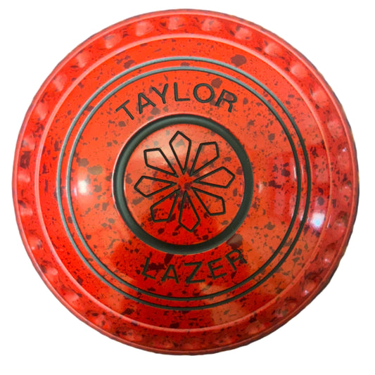 Taylor Lazer 00H Cherry Red Geometric Flower Emblem Back 