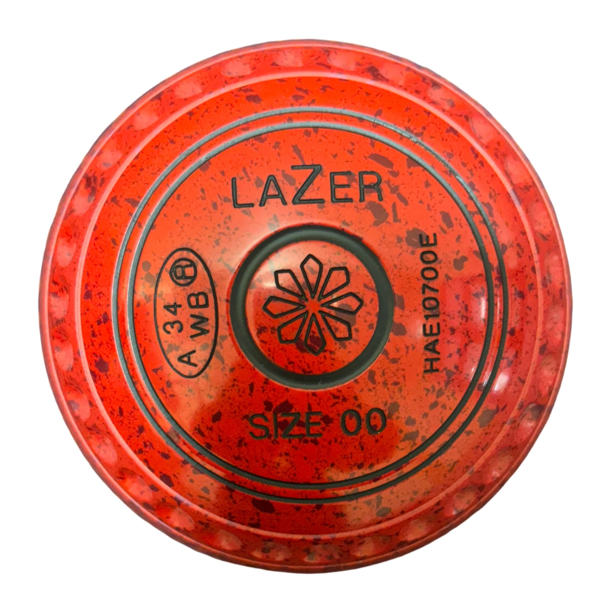 Taylor Lazer 00H Cherry Red Geometric Flower Emblem Front 