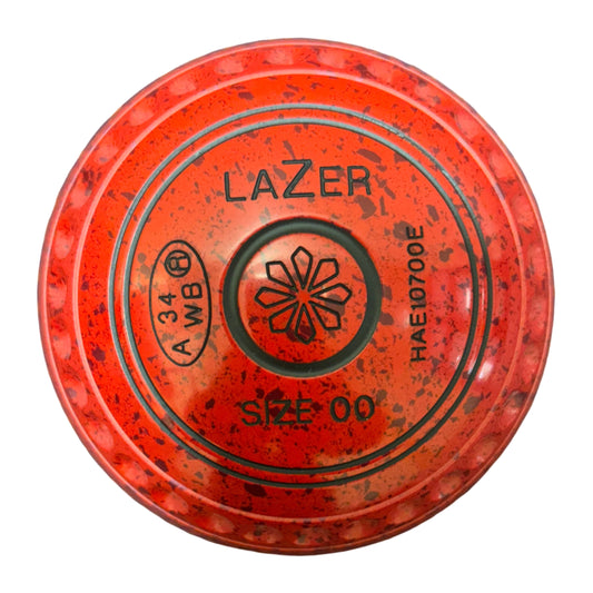 Taylor Lazer 00H Cherry Red Geometric Flower Emblem Front 