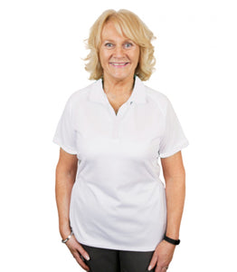 Emsmorn Flare Ladies Blouse Available in White, White-Turquoise or White-Purple