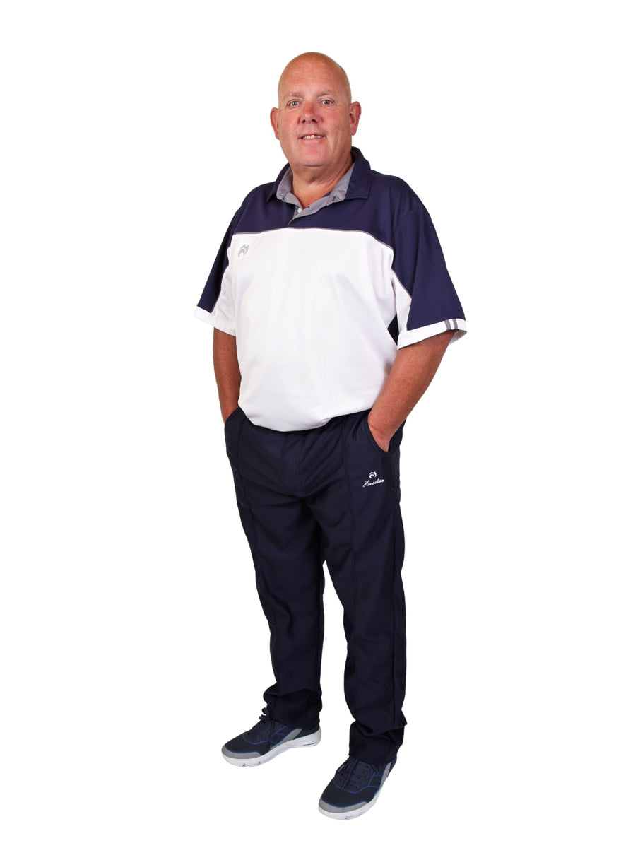 Henselite Sports Trousers - Navy - (with Zip) – Potters Bowls