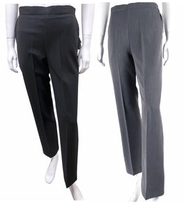 New Potters Ladies Straight Leg Trousers - Grey and Black