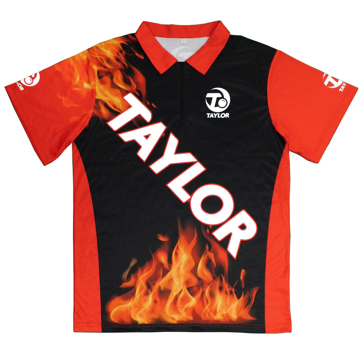 Shirt with flames on shop