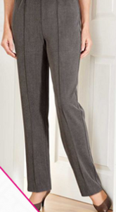 New Potters Ladies Straight Leg Trousers - Grey and Black